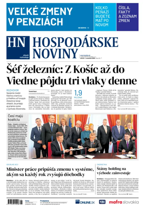 Cover of Hospodárske noviny