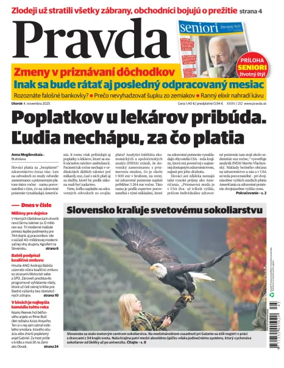 Cover of Pravda of Slovakia