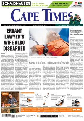 Cover of Cape Times