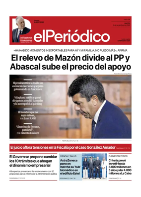 Cover of El Periódico de Catalunya (Castellano)