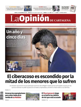 Cover of La Opinion de Murcia (Cartagena)