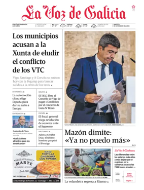 Cover of La Voz de Galicia (Barbanza)