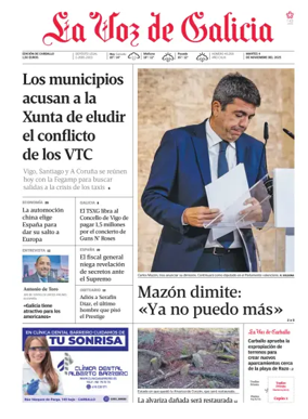 Cover of La Voz de Galicia (Carballo)