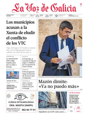 Cover of La Voz de Galicia (Monforte)