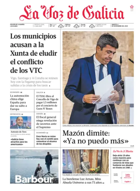Cover of La Voz de Galicia (Viveiro)