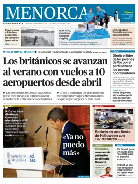 Cover of Menorca Diario Insular