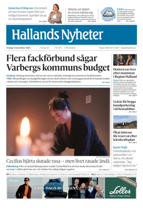 Cover of Hallands Nyheter