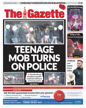 Cover of Blackpool Gazette