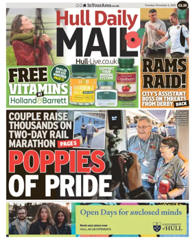 Cover of Hull Daily Mail