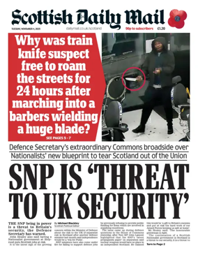 Cover of Scottish Daily Mail