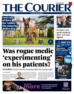 Cover of The Courier & Advertiser (Angus and The Mearns Edition)