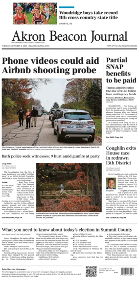 Cover of Akron Beacon Journal