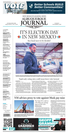 Cover of Albuquerque Journal