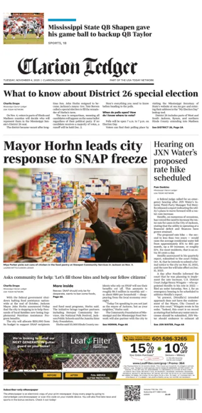 Cover of Clarion Ledger