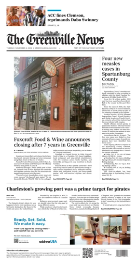 Cover of The Greenville News