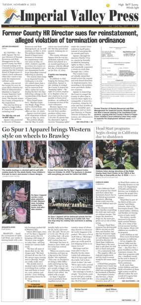 Cover of Imperial Valley Press