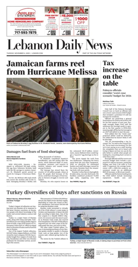 Cover of Lebanon Daily News