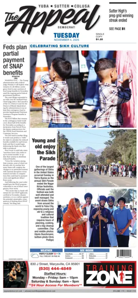 Cover of Marysville Appeal-Democrat    