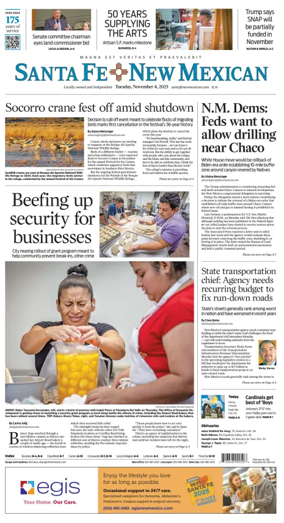 Cover of Santa Fe New Mexican