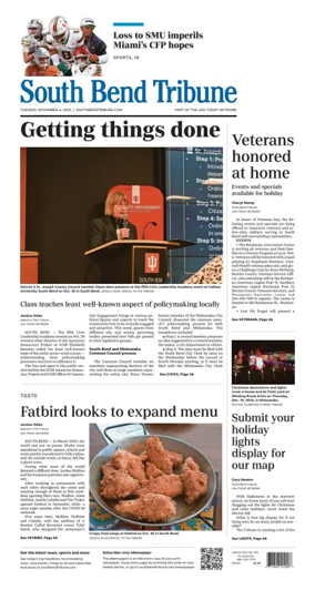 Cover of South Bend Tribune