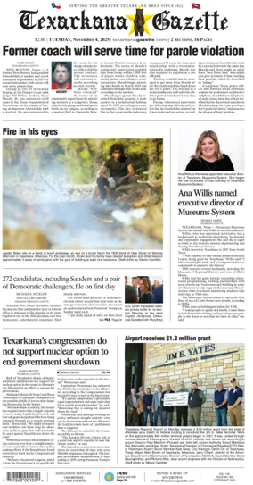 Cover of Texarkana Gazette