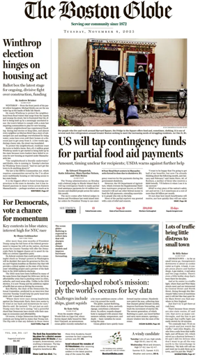Cover of The Boston Globe
