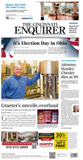 Cover of The Cincinnati Enquirer