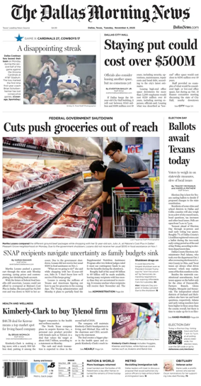 Cover of The Dallas Morning News