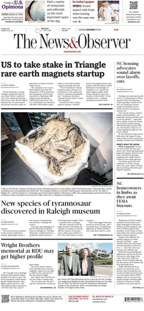 Cover of The News & Observer