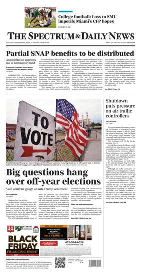 Cover of The Spectrum & Daily News