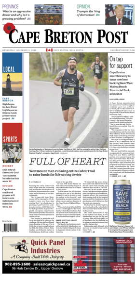 Cover of Cape Breton Post