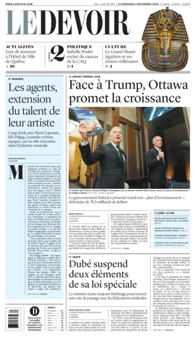 Cover of Le Devoir