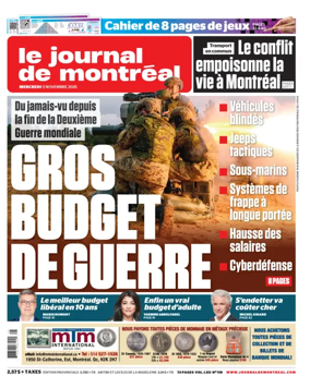 Cover of Le Journal de Montreal