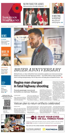 Cover of Saskatoon StarPhoenix
