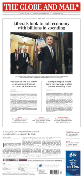 Cover of The Globe and Mail Metro (Ontario Edition)