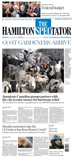 Cover of The Hamilton Spectator