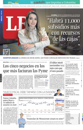 Cover of La Republica (Colombia)