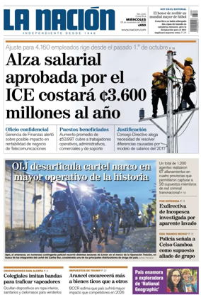 Cover of La Nacion (Costa Rica)