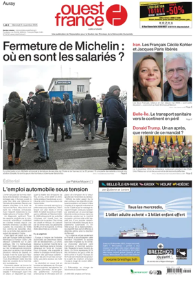 Cover of Ouest France (Auray)