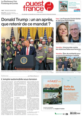 Cover of Ouest France (La Roche-sur-Yon)