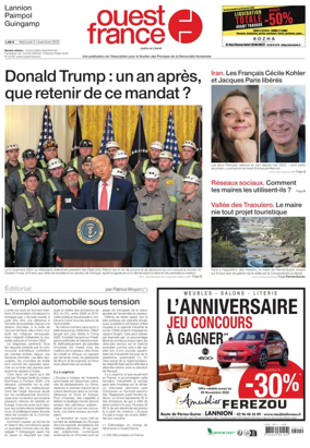 Cover of Ouest France (Lannion)