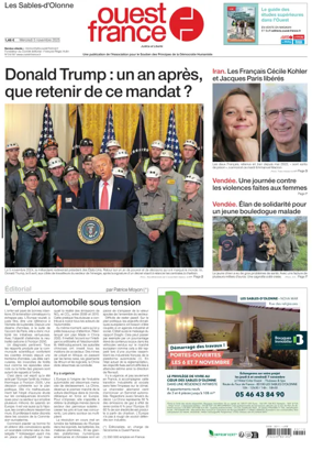 Cover of Ouest France (Les Sables-d'Olonne)