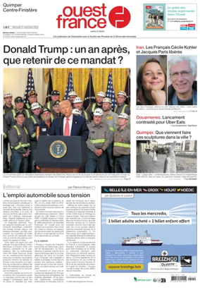 Cover of Ouest France (Quimper)