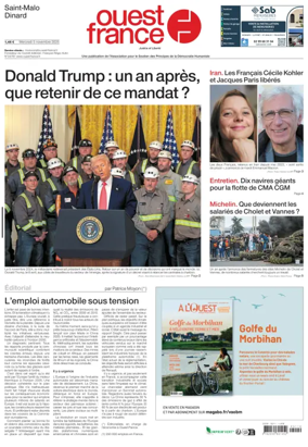 Cover of Ouest France (Saint-Malo)