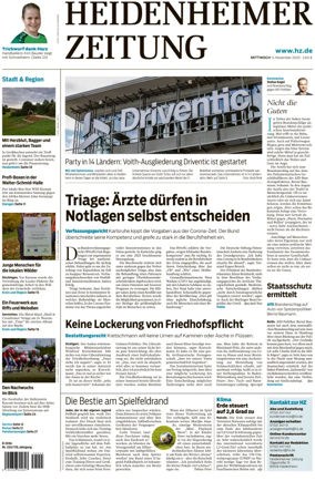 Cover of Heidenheimer Zeitung