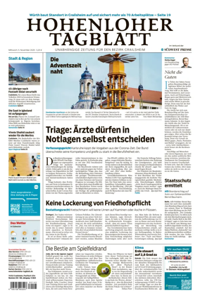 Cover of Hohenloher Tagblatt