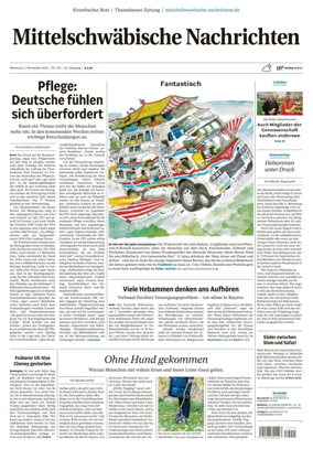 Cover of Mittelschwaebische Nachrichten