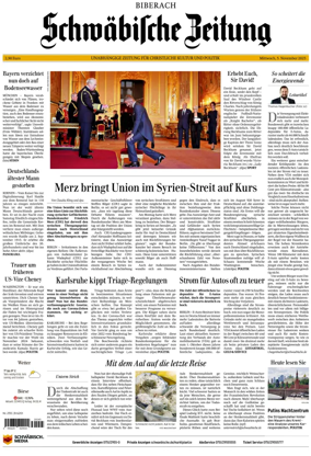 Cover of Schwaebische Zeitung (Biberach)