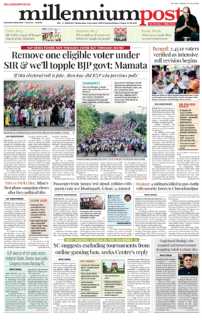 Cover of Millennium Post (Kolkata)