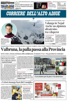 Cover of Corriere dell'Alto Adige